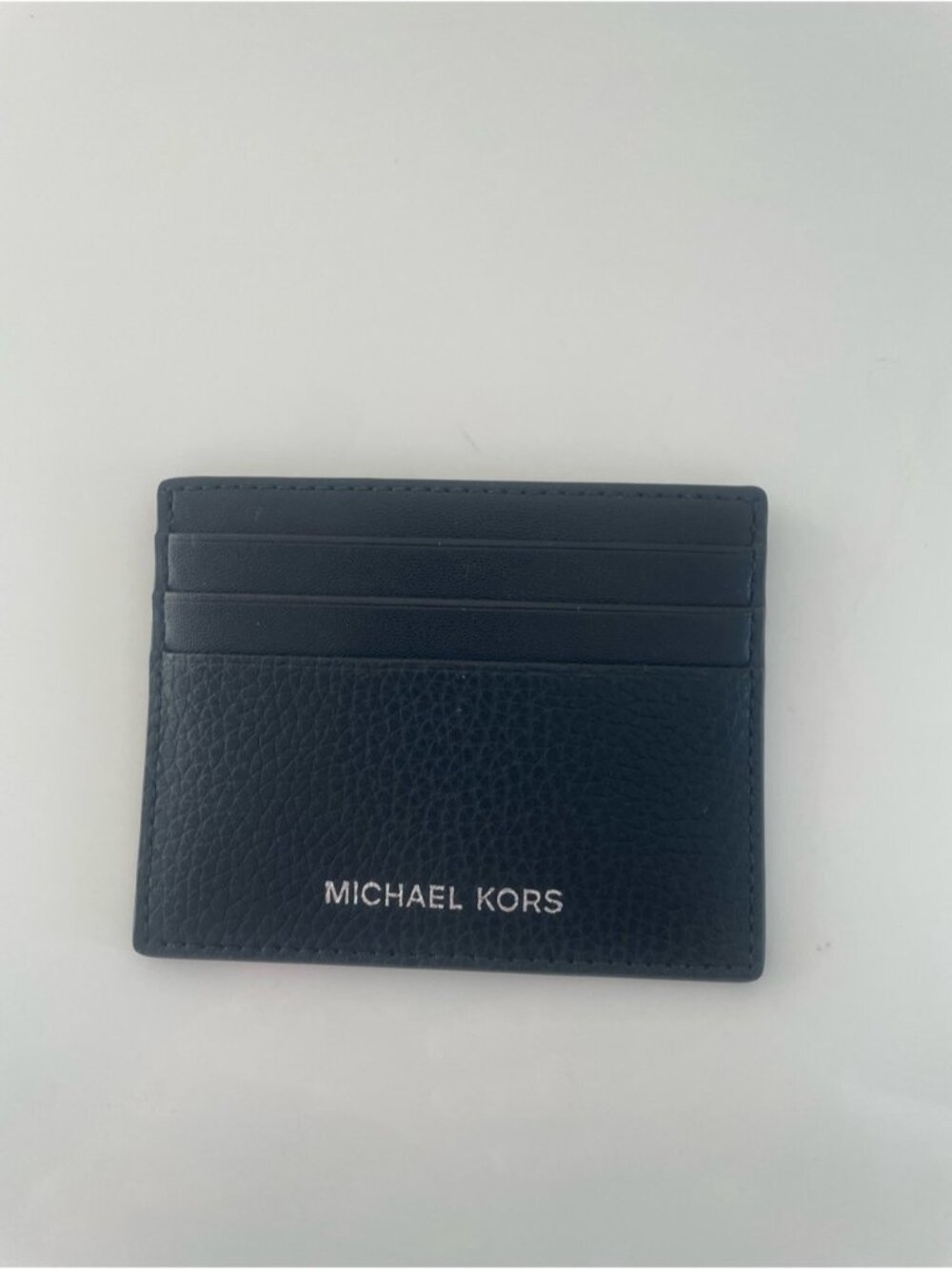 Michael Kors Black Pebbled Leather Card Case - 4” x 3.25”
